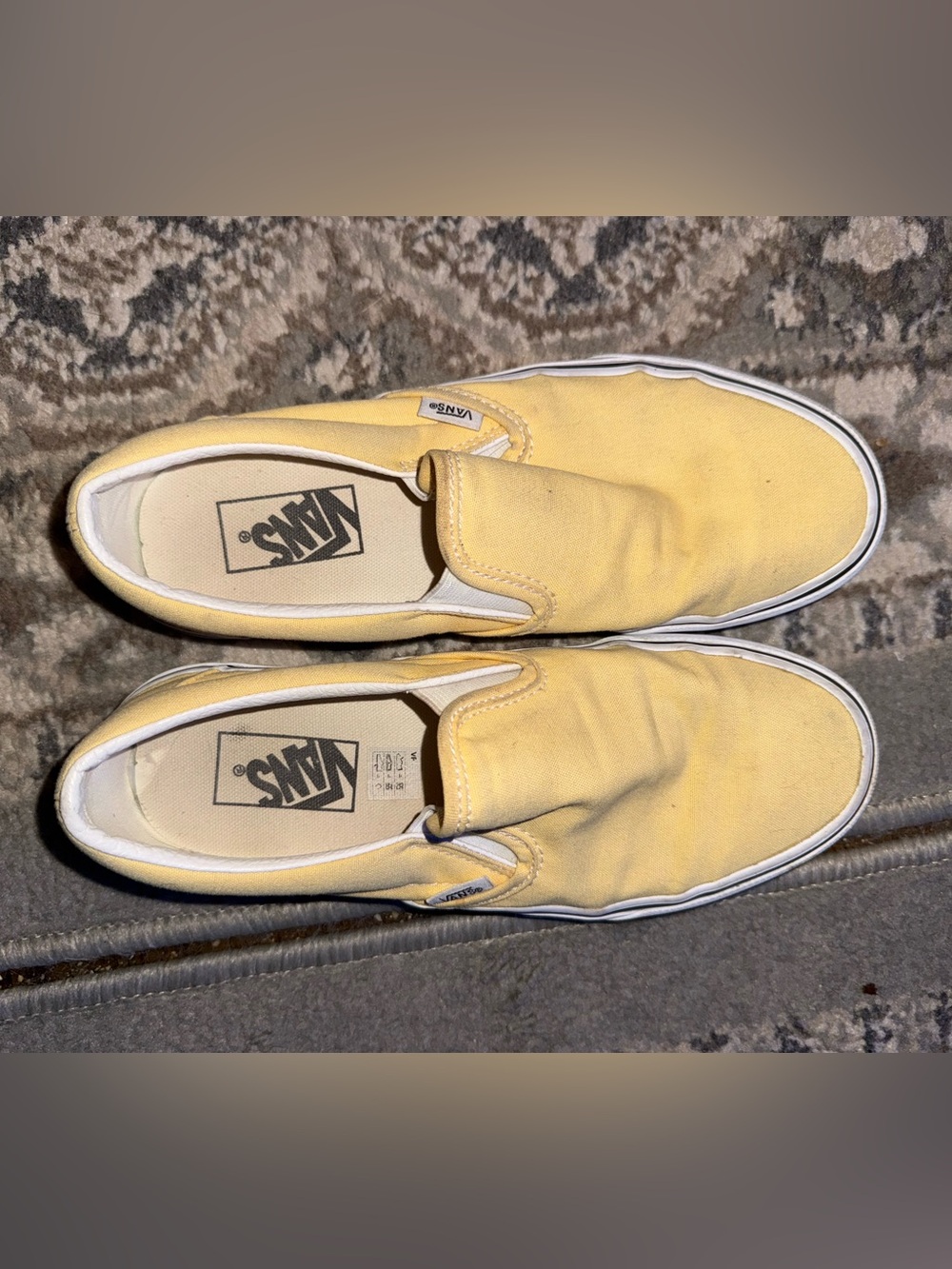 Yellow solid color slip on Vans size 8.5 women’s - Picture 1 of 3
